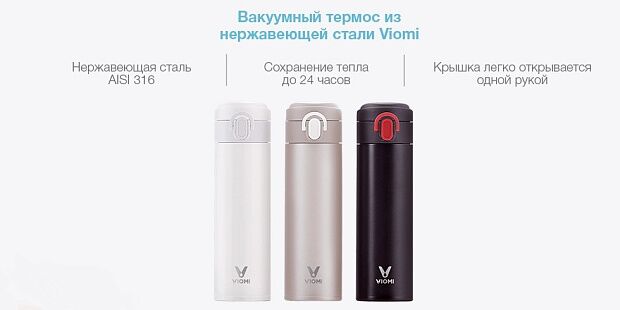Viomi Stainless Vacuum Cup 300 ml (Black) - 2