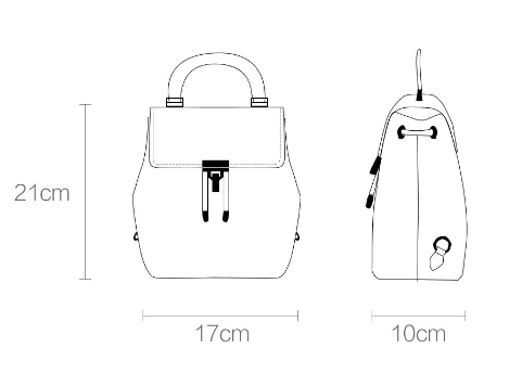 Сумка Vllicon Simple Lock Mini Backpack (Pink/Розовый) - 4